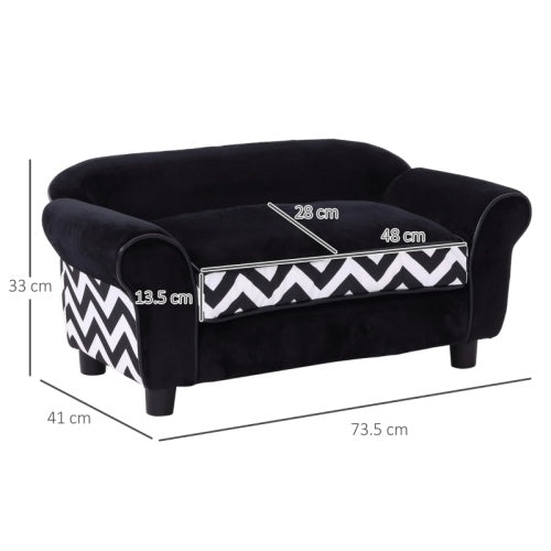 PawHut Sofa Bed with Wooden Frame Universal for Cats & Dogs