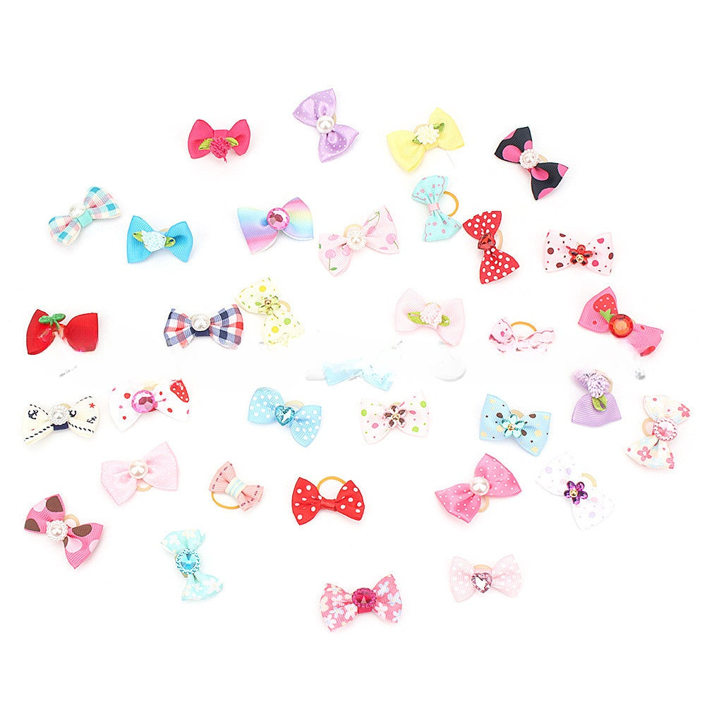 10-Piece Assorted Pet Hair Bow Set – Cute Accessories for Cats & Dogs Pets Possessions LLC
