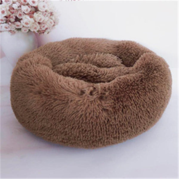 Plush, Soft Round Donut Bed for Cats & Small Dogs