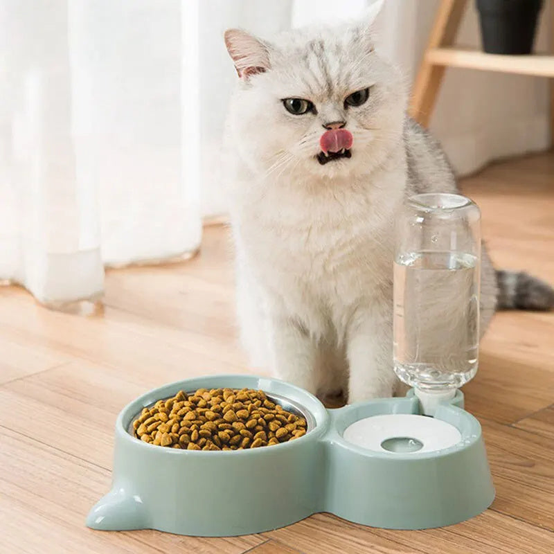 Automatic Water Dispenser and Food Bowl for Cats