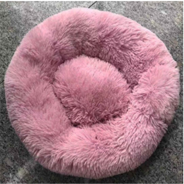Plush, Soft Round Donut Bed for Cats & Small Dogs