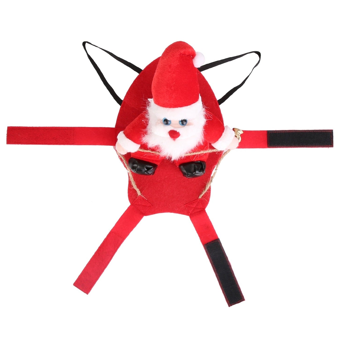 Festive Christmas Themed Riding Santa Claus with Bell Costume for Cats & Dogs Pets Possessions
