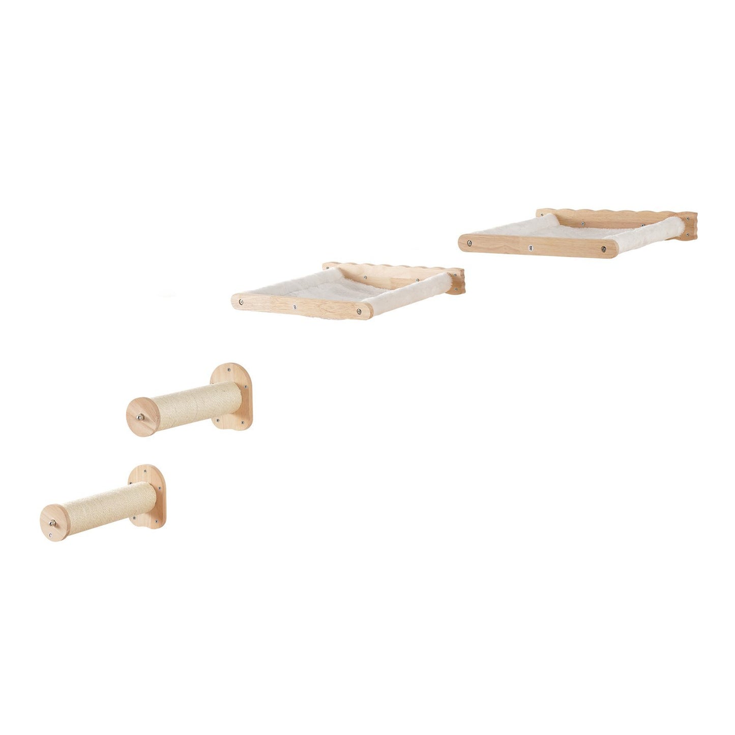 4 Pcs VEVOR Cat Wall Shelves Set