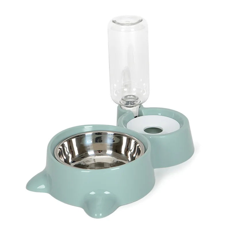 Automatic Water Dispenser and Food Bowl for Cats