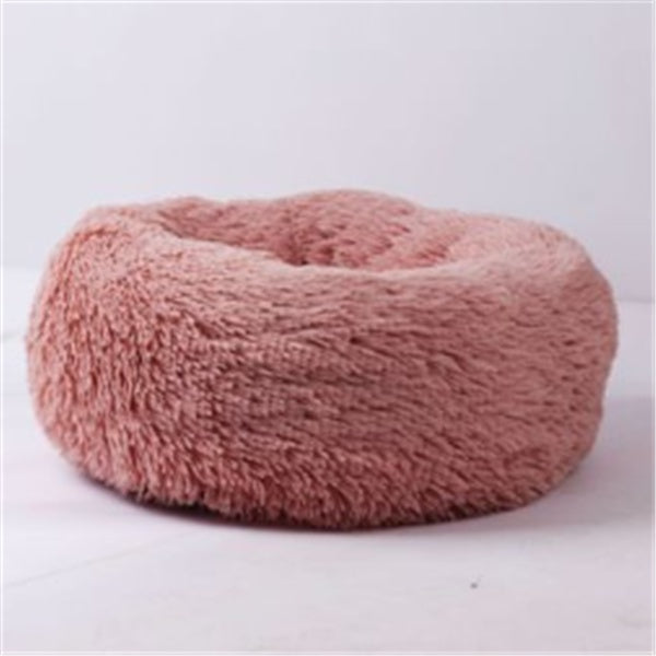 Plush, Soft Round Donut Bed for Cats & Small Dogs