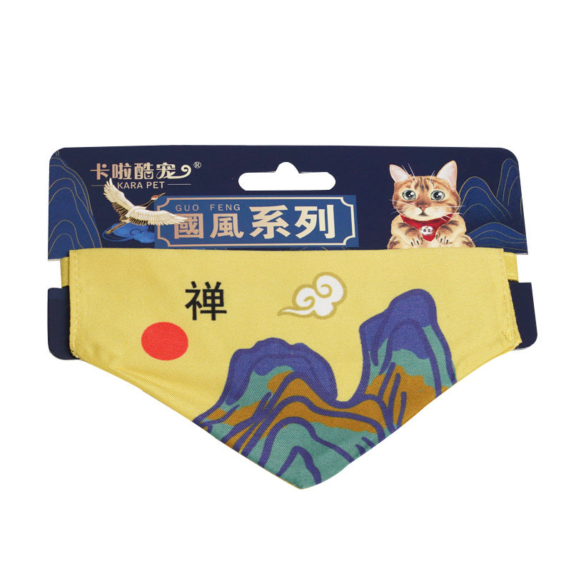 Adorable Adjustable Chinese Inspired Guo Feng Scarves for Cats & Dogs Pets Possessions LLC