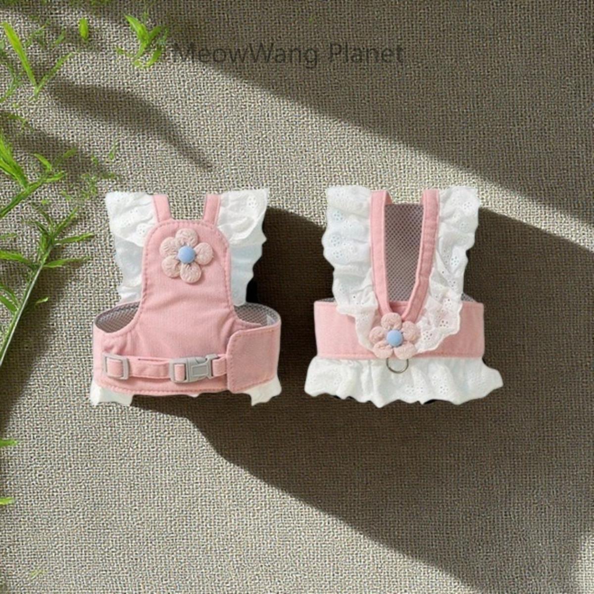 Beautiful Flower Harness + Leash Set for Cats & Dogs Pets Possessions