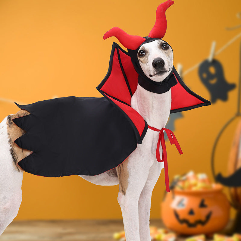 Fangs & Fashion Vampire Cape for Pets – Hooded Cloak Costume for Cats & Dogs Pets Possessions LLC
