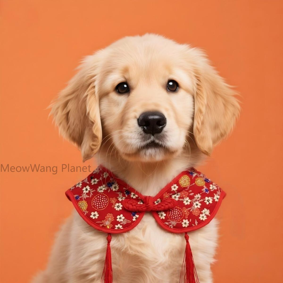 Handcrafted Chinese Inspired Cheongsam Style Cloak with Traditional Knot for Cats & Small Dogs