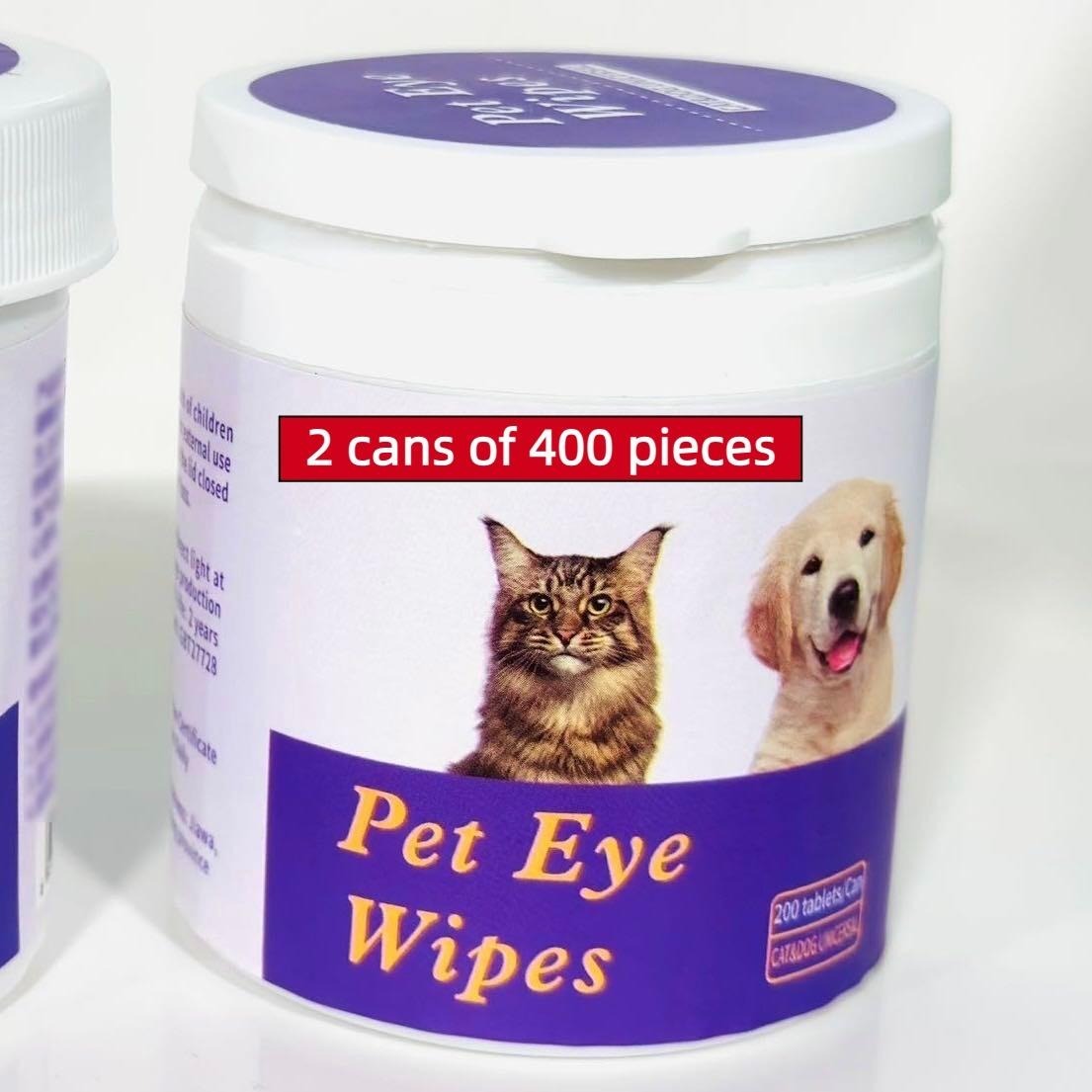 200 ct. Tear Stain Removing Wipes for Cats & Dogs Pets Possessions