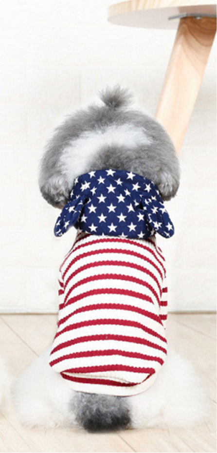 Causal Classic Patriotic Independence Day Sweater for Cats & Dogs Pets Possessions LLC