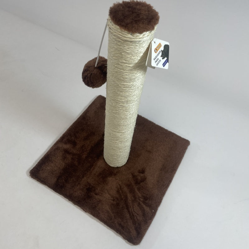 Beautiful Brown Cat Climbing Frame & scratching Post with Swinging Toy for Cat Stimulation