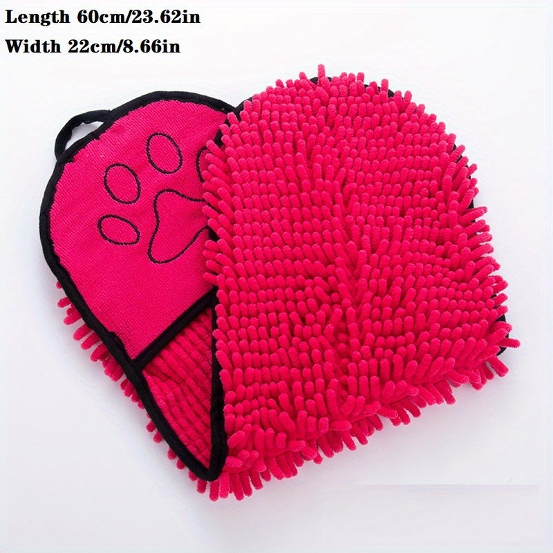 Absorbent Microfiber Quick Drying Towel with Hand Pockets for Cats & Dogs Pets Possessions