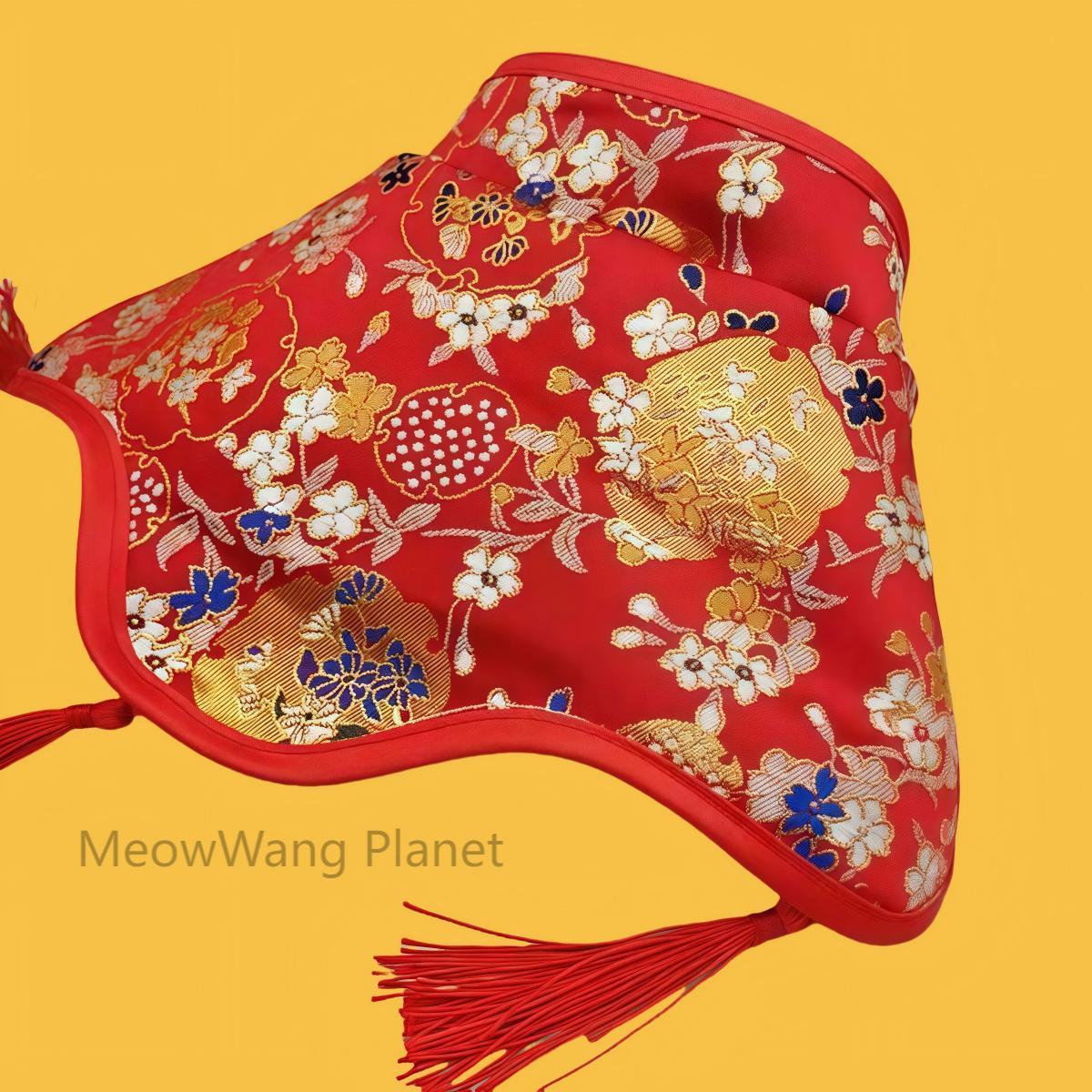 Handcrafted Chinese Inspired Cheongsam Style Cloak with Traditional Knot for Cats & Small Dogs