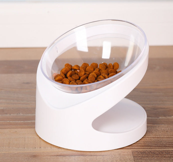 Diagonal Feeding Bowl Designed to Protect Cervical Vertebra for Cats & Small Dogs