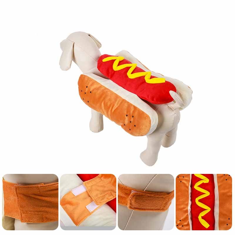 Funny Halloween Hotdog Costume for Cats & Dogs Pets Possessions