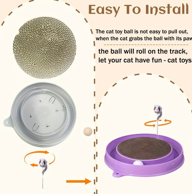 Multi-functional Scratching Entertainment Board for Cat Stimulation