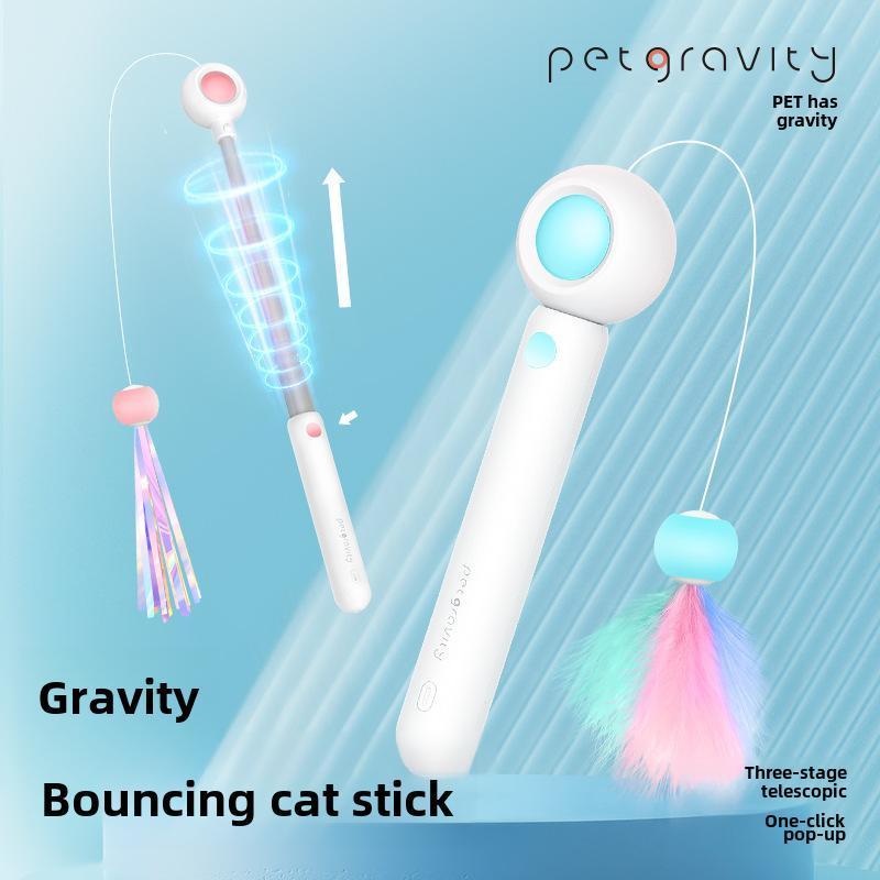 Retractable Cat Teaser Stick & Laser Pen