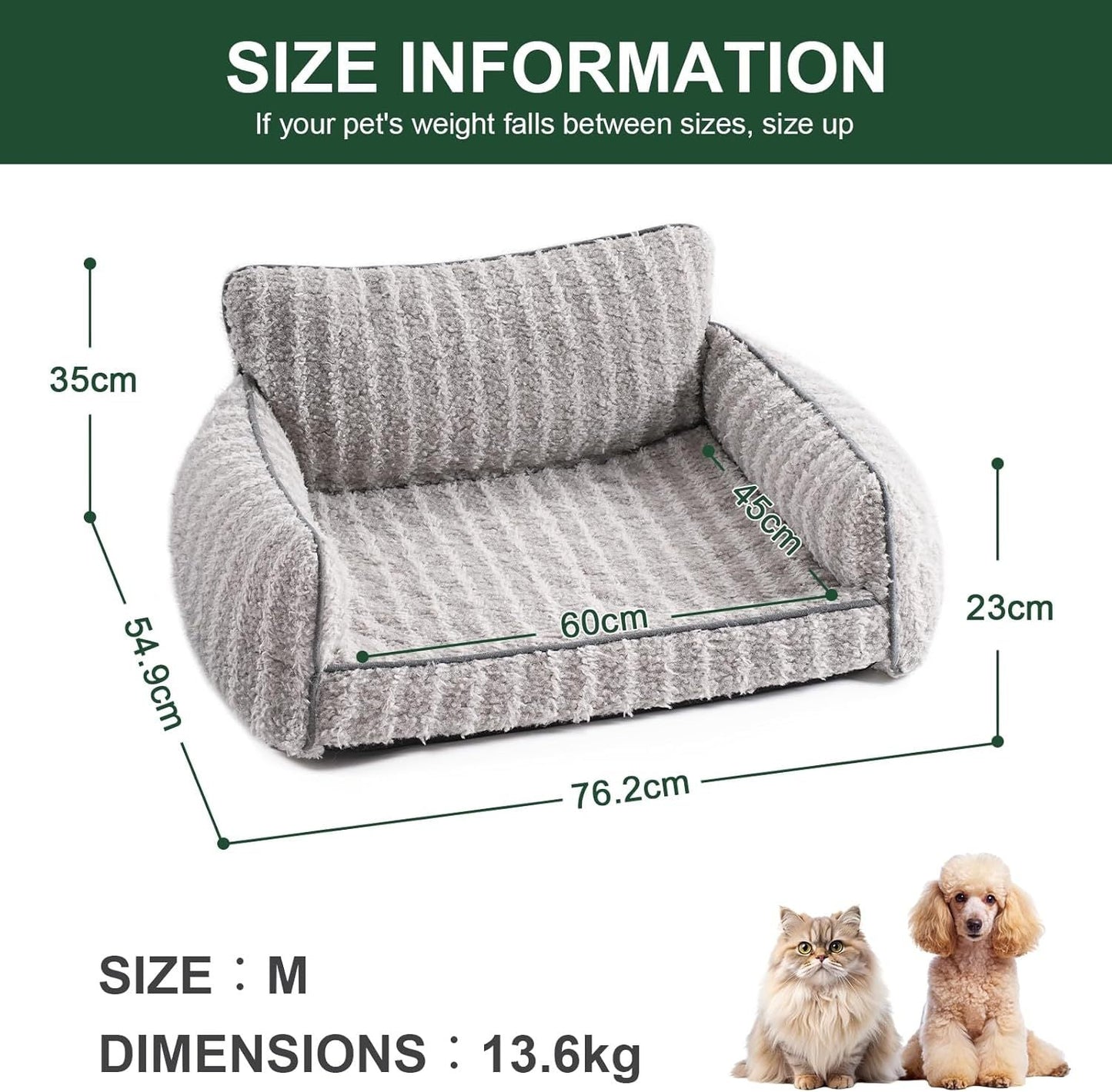 MEWOOFUN Orthopedic Sofa Bed with Removable Cover for Small Dogs & Cats Pets Possessions
