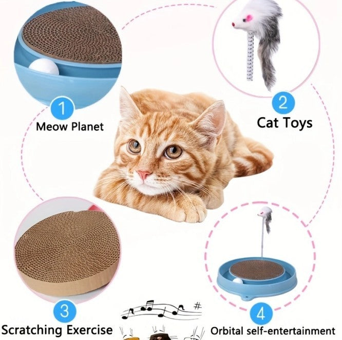 Multi-functional Scratching Entertainment Board for Cat Stimulation