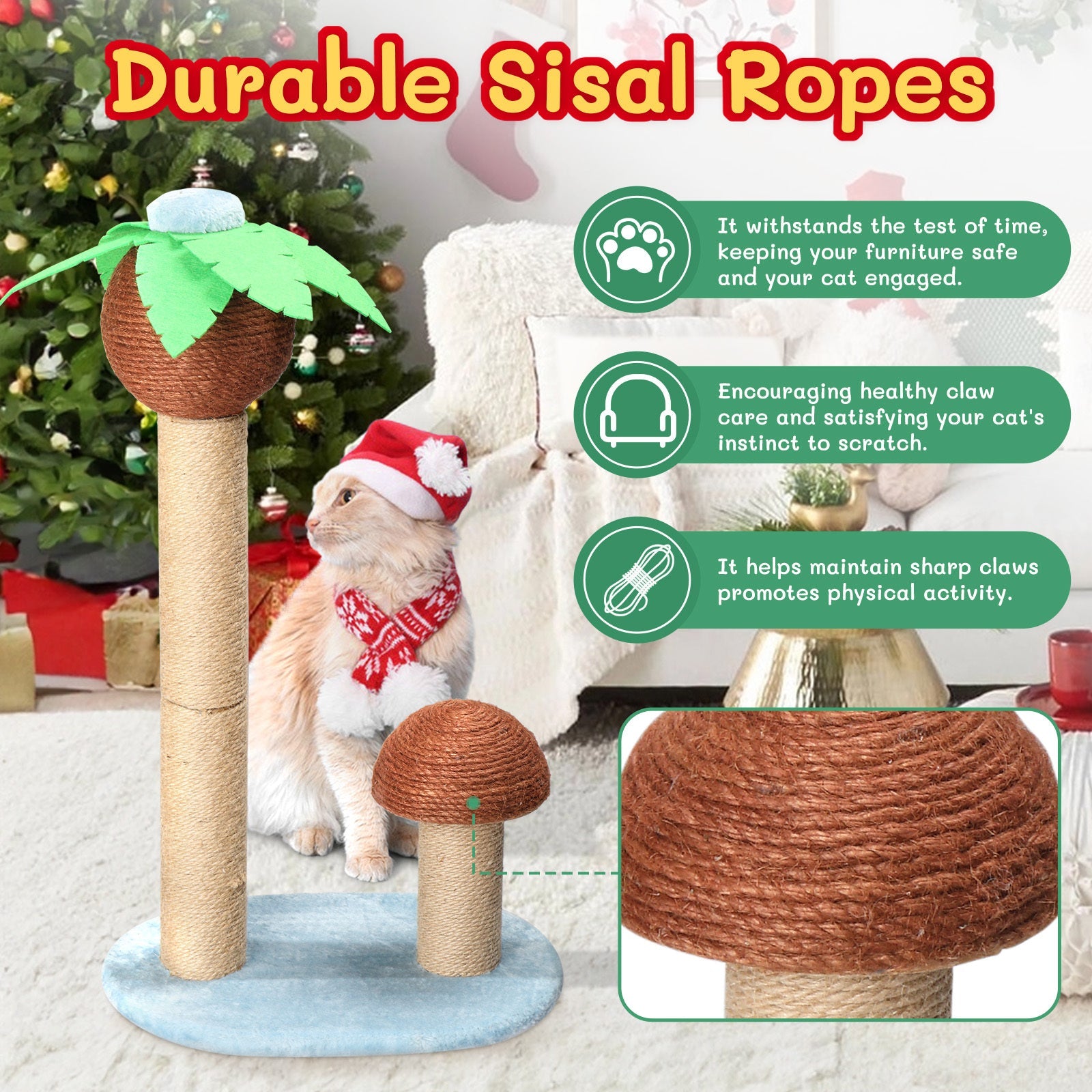 Palm Tree Pillar Sword Hemp Cat Scratching Post Pets Possessions