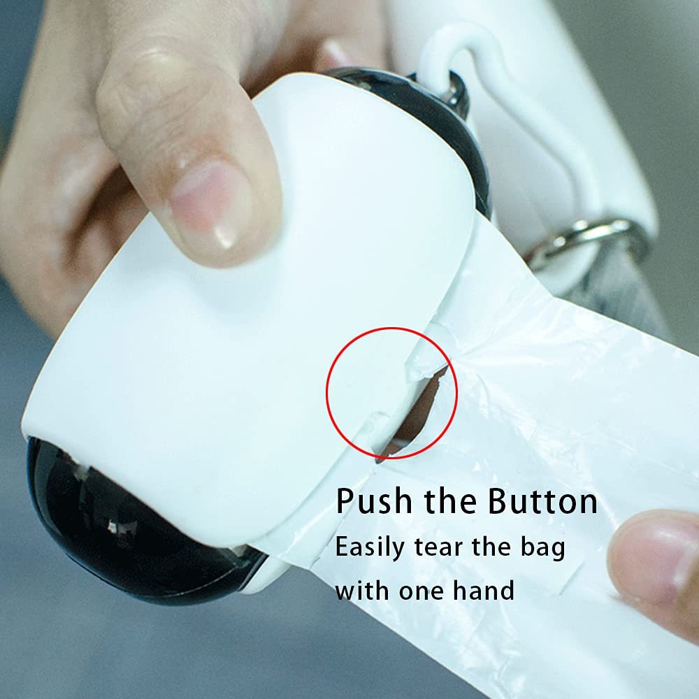 Biodegradable Waste Bag Dispenser Attachable to Leash for Dog Waste Pets Possessions
