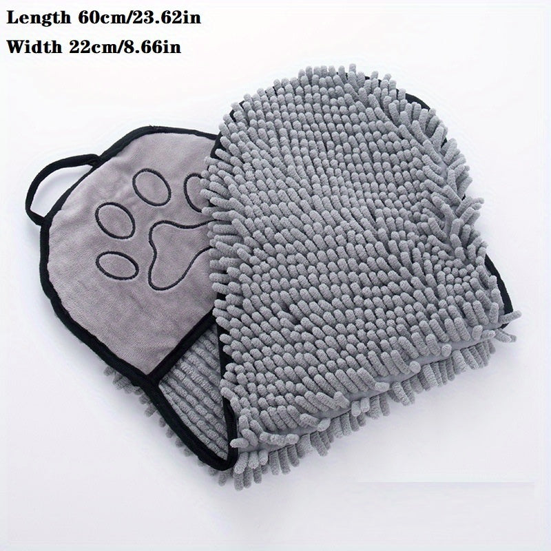 Absorbent Microfiber Quick Drying Towel with Hand Pockets for Cats & Dogs Pets Possessions