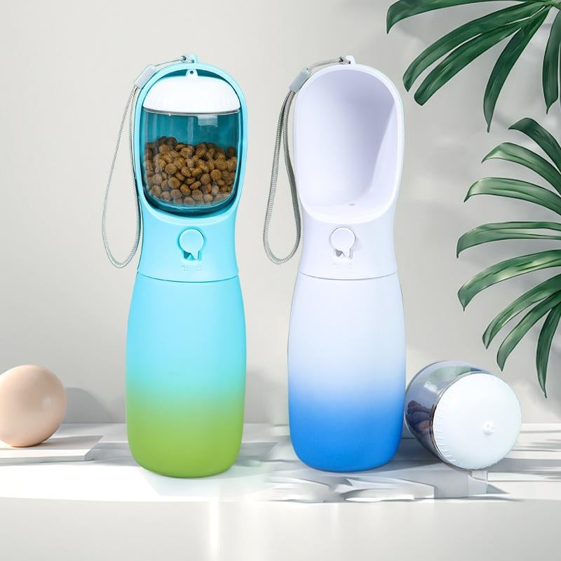 Avelora 19 oz Gradient Travel Water & Food Bottle for Dogs Pets Possessions