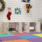 Modern Wooden Horizontal Enclosed Cat Housing & Litter Furniture Pets Possessions