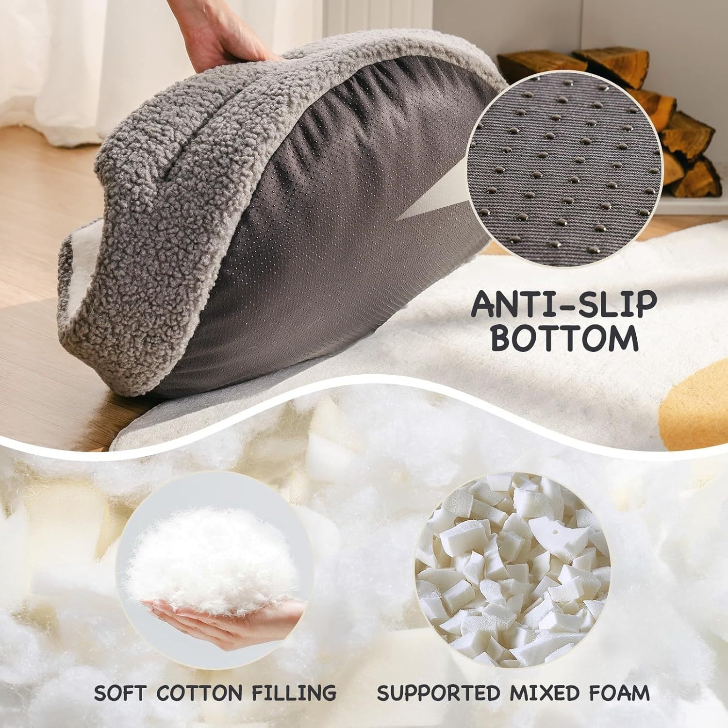 Mewoo Washable Orthopedic Pet Bed for Cats & Small Dogs Pets Possessions