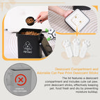 Metal Food Storage Containers, with Toy and Scooper for Cats & Dogs Pets Possessions