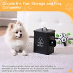 Metal Food Storage Containers, with Toy and Scooper for Cats & Dogs Pets Possessions