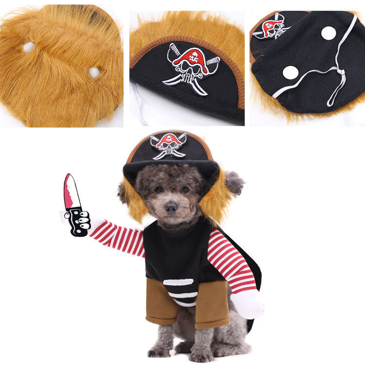 Fun Pirate Halloween Costume for Cats & Dogs Pets Possessions