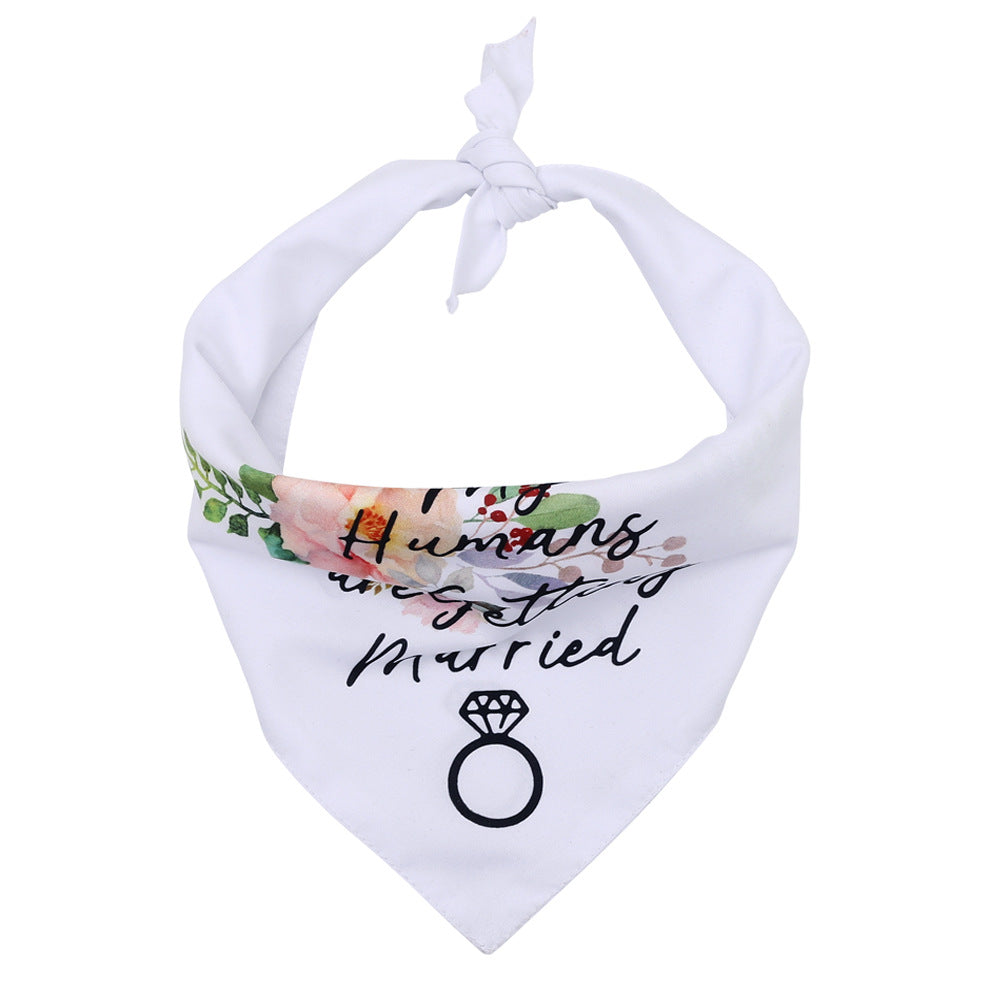Elegant Wedding Bells Neck Scarf for Cats & Dogs (My humans are getting married) Pets Possessions LLC