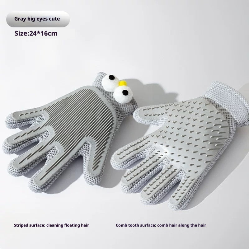 3-in-1 Pet Hair Removal, Massage Comb and Bathing Gloves for Cats & Dogs Pets Possessions