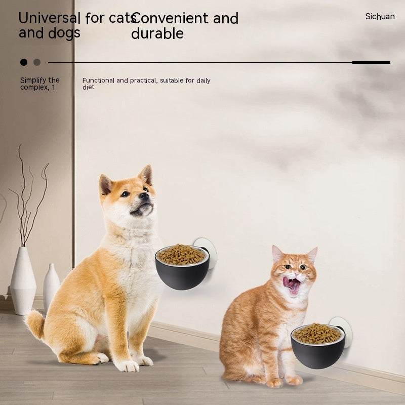 Feeding Bowl with Magnetic Suction Pets Possessions