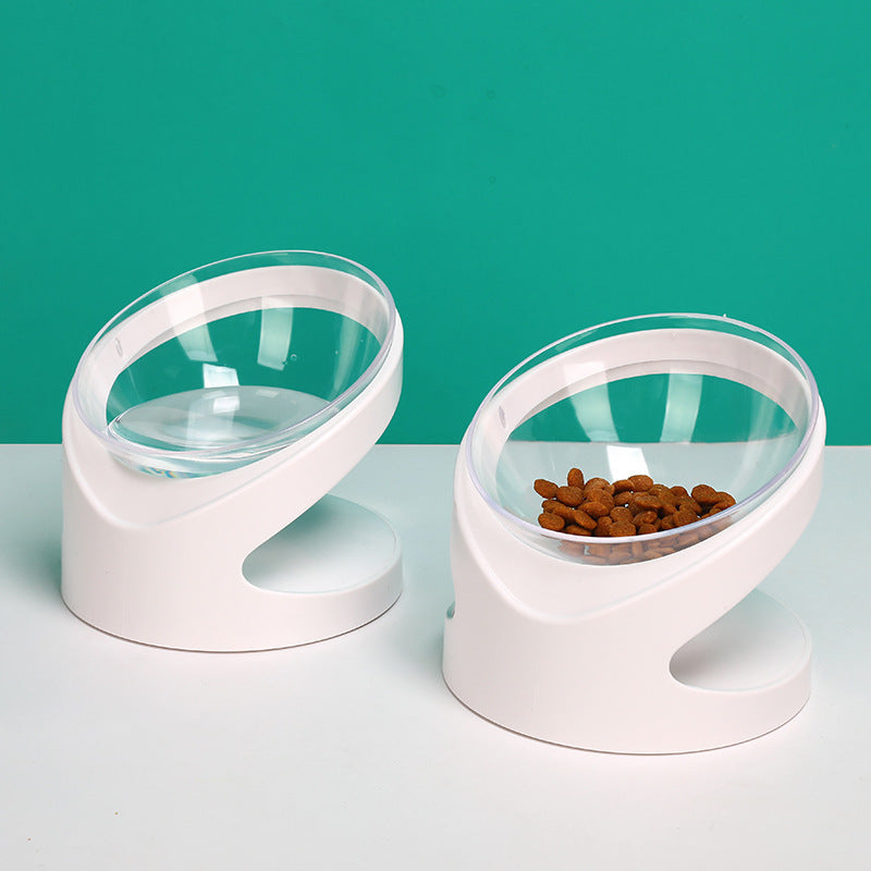 Diagonal Feeding Bowl Designed to Protect Cervical Vertebra for Cats & Small Dogs Pets Possessions