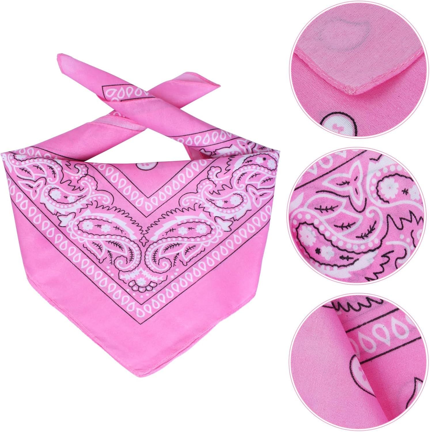 Pink Cowboy Hat and Bandana Set Suitable for Halloween Costumes Universal for Cats & Dogs Pets Possessions