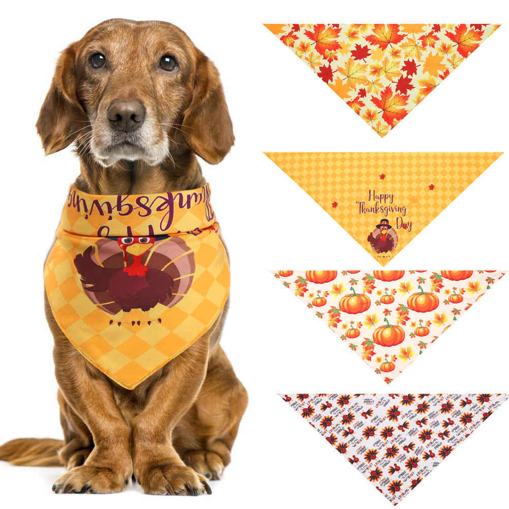 Autumn Harvest Thanksgiving Pet Scarves for Cats & Dogs Pets Possessions LLC