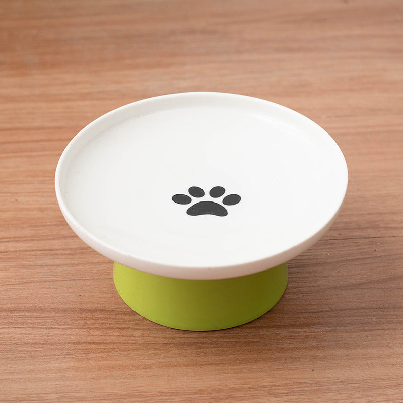 Elevated Vertebrae & Whisker Protective Ceramic Food Bowl for Cats Pets Possessions