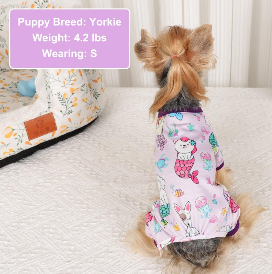 Cutesy Mermaid Pajamas for Dogs Suitable for Boys & Girls Pets Possessions