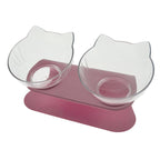 Diagonal Elevated Feeding Bowl Designed to Protect Cervical Vertebra for Cats Pets Possessions
