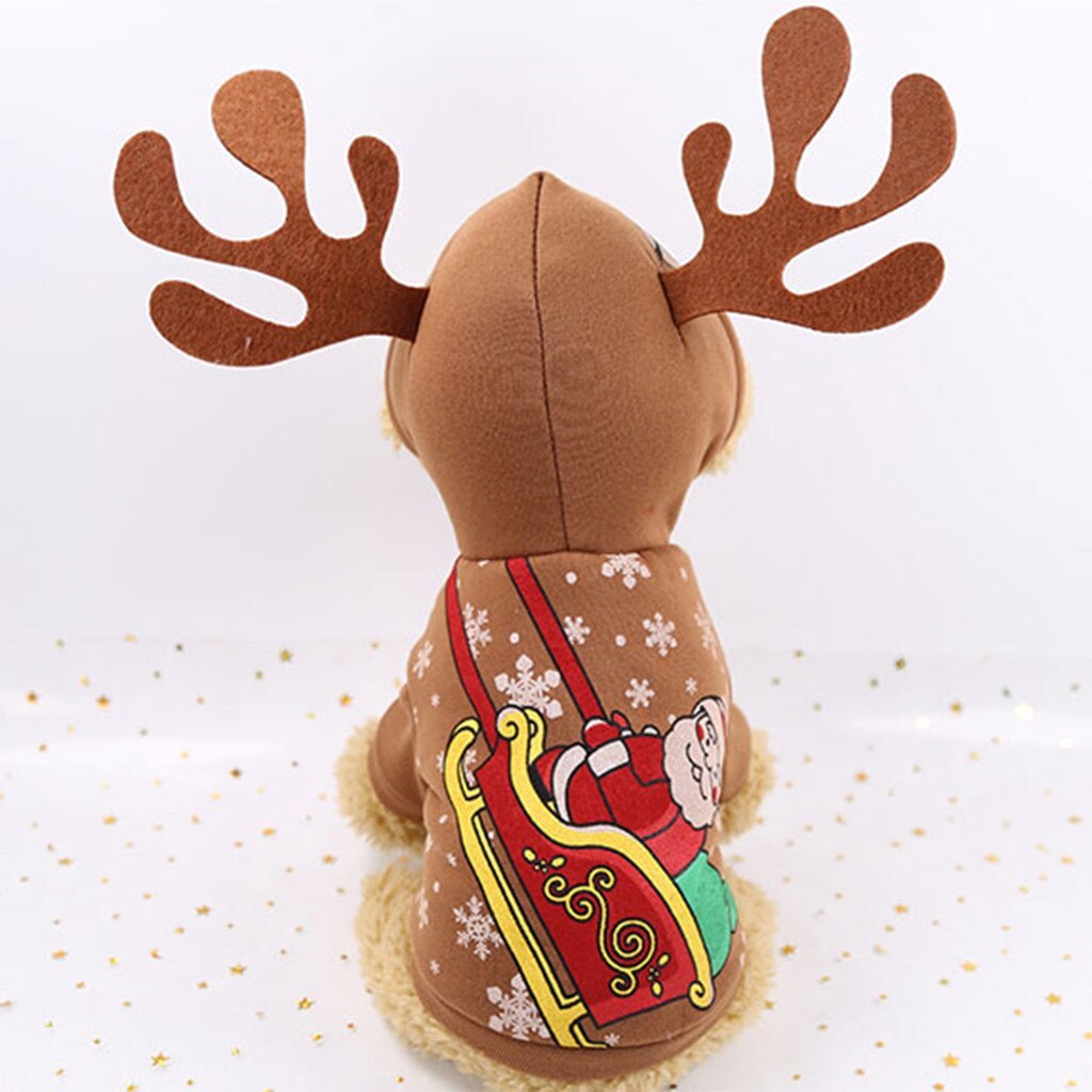 Reindeer Christmas Hoodie for Cats & Dogs Pets Possessions