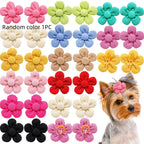 Pet Headdress Flower Spring Flower Solid Color Headdress Flower Dog Cat Accessories Pets Possessions LLC