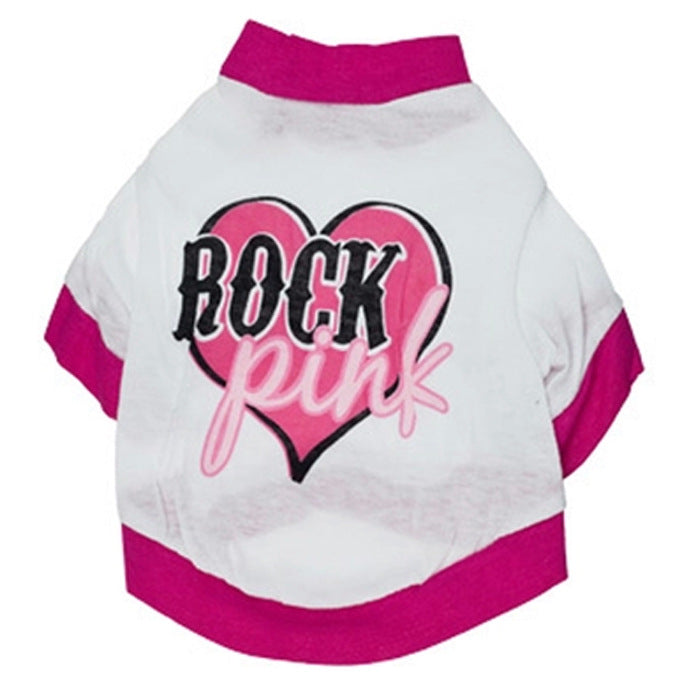 Rad Rock Pink Tee for Cats & Dogs Pets Possessions LLC