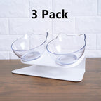 Diagonal Elevated Feeding Bowl Designed to Protect Cervical Vertebra for Cats Pets Possessions