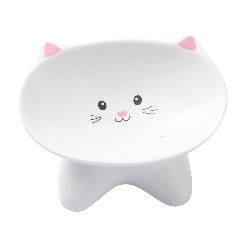Small Ceramic Cute Feeding Bowl Set for Cats & Small Dogs Pets Possessions