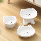 Small Ceramic Cute Feeding Bowl Set for Cats & Small Dogs Pets Possessions