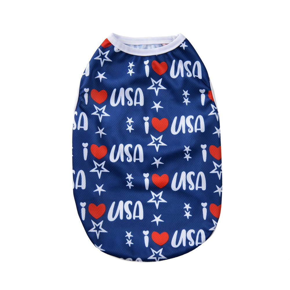 Independence Day Pet Thin Breathable Vest Pets Possessions LLC