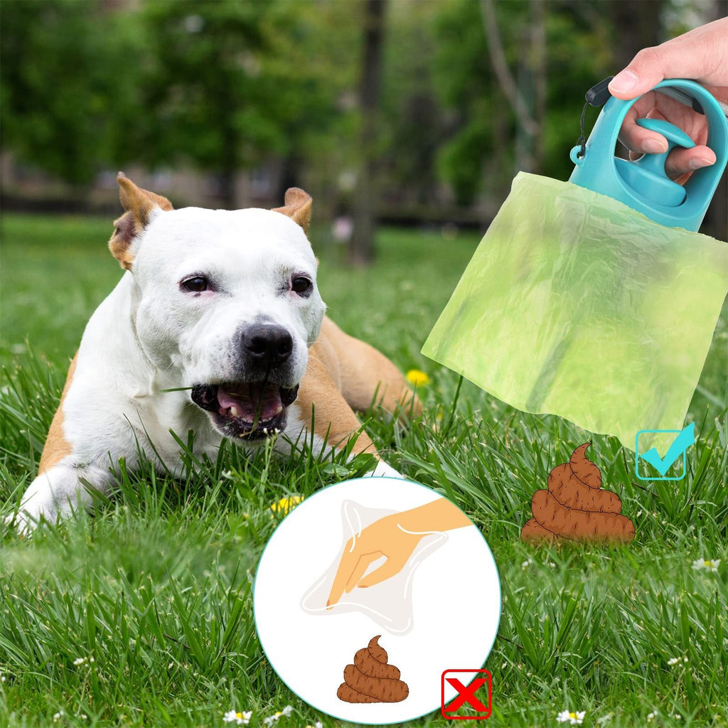 Portable Poop Scooper with Attachable Bag Dispenser for Dog Waste Pets Possessions